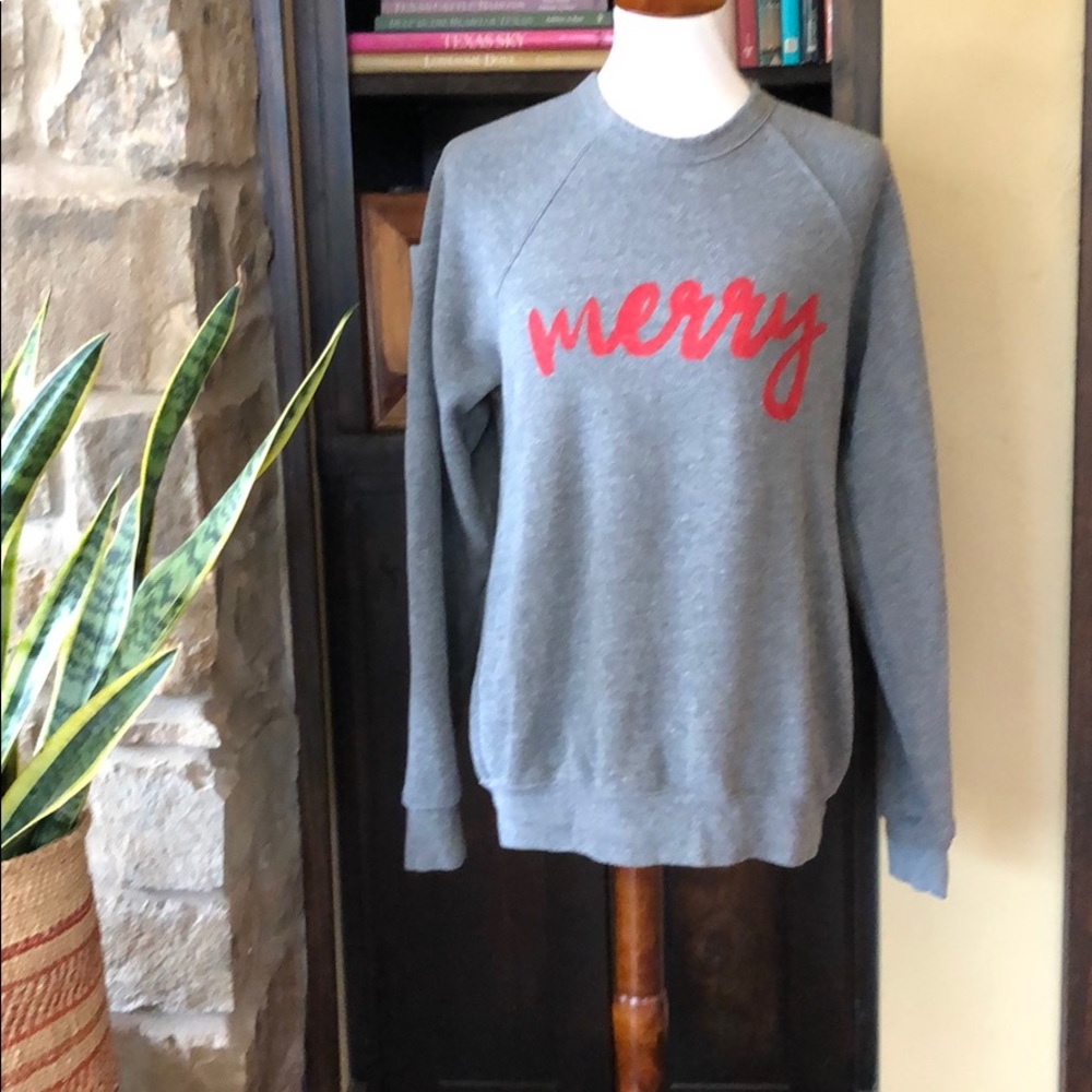 Bella + Canvas Merry Sweatshit in Gray